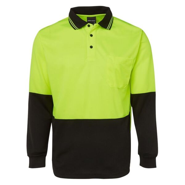 Hi Vis Long Sleeve Traditional Polo Thumbnail