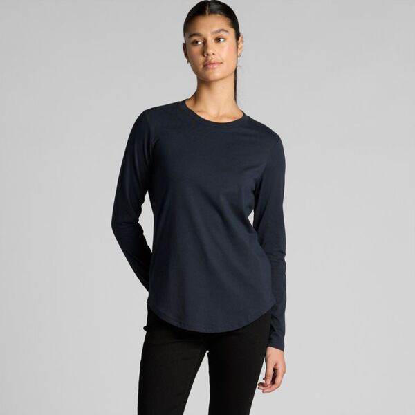 Womens Maple Curve Long Sleeves Tee Thumbnail