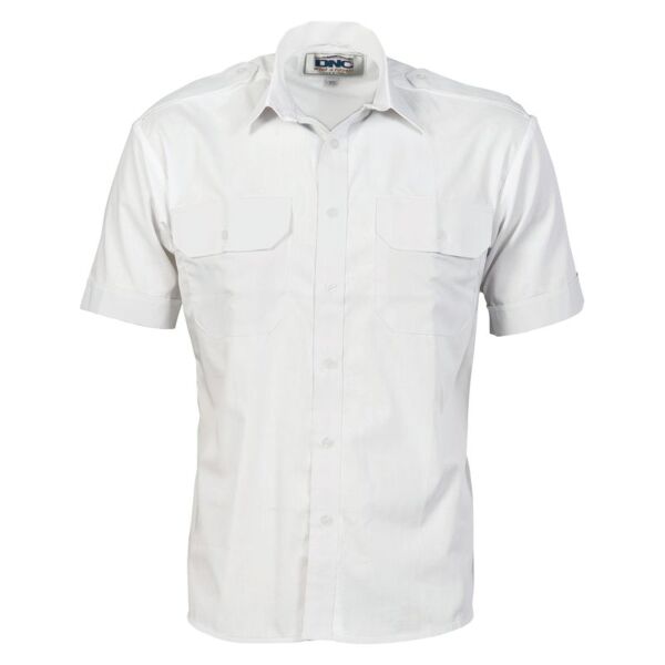 Mens Epaulette Polyester/Cotton Short Sleeve Work Shirt Thumbnail