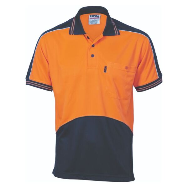 Hi Vis Cool Breathe Panel Polo Shirt Thumbnail