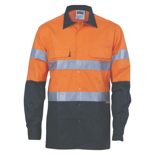Mens HiVis Cotton Shirt with 3M 8906 R/Tape Thumbnail