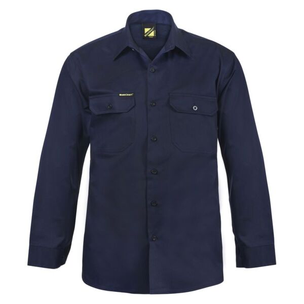Mens Long Sleeve Cotton Drill Shirt Thumbnail